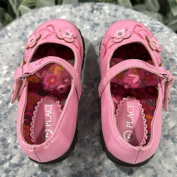 The Children’s Place Pink Floral Round Toe Mary Janes - Girls 7M 💖EUC💖 - Picture 7 of 10